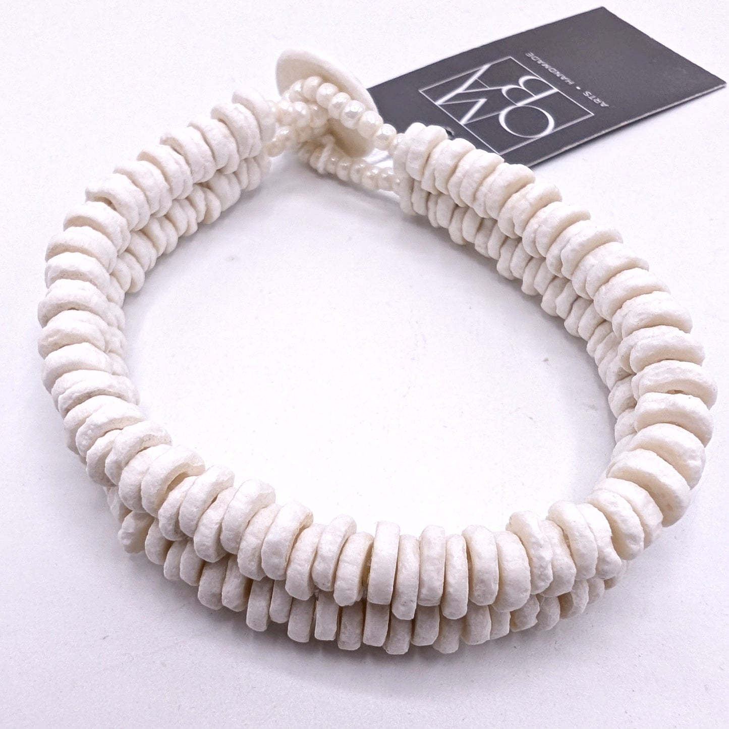 BEVERLY SMART souples Bracelet à 2 Brins en Coquille d'Œuf d'Autruche Durable