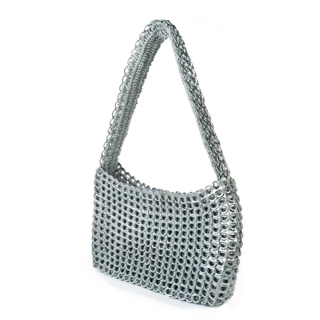 Aluminium recycled can tab handbag BEVERLY SMART