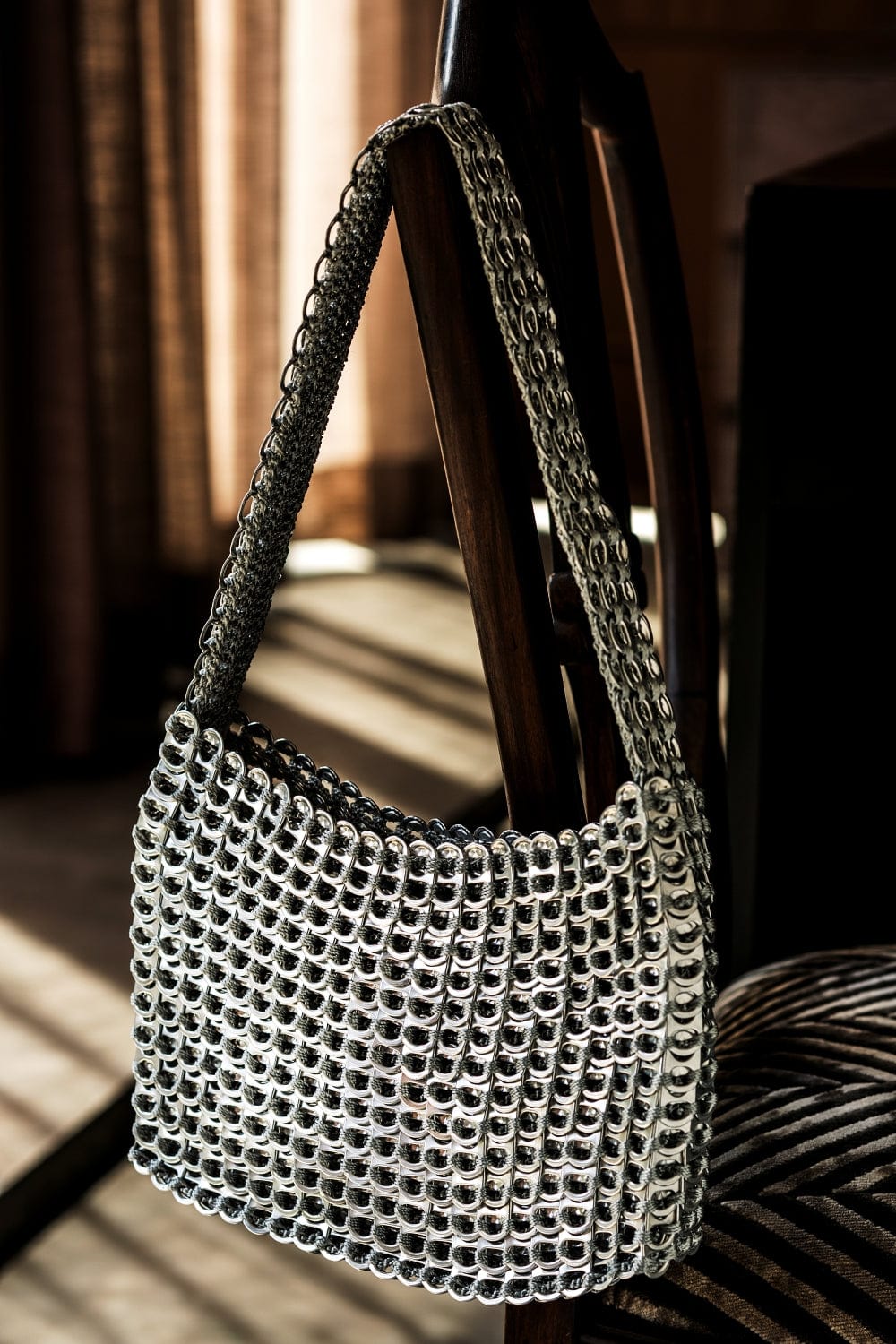 Aluminium recycled can tab handbag