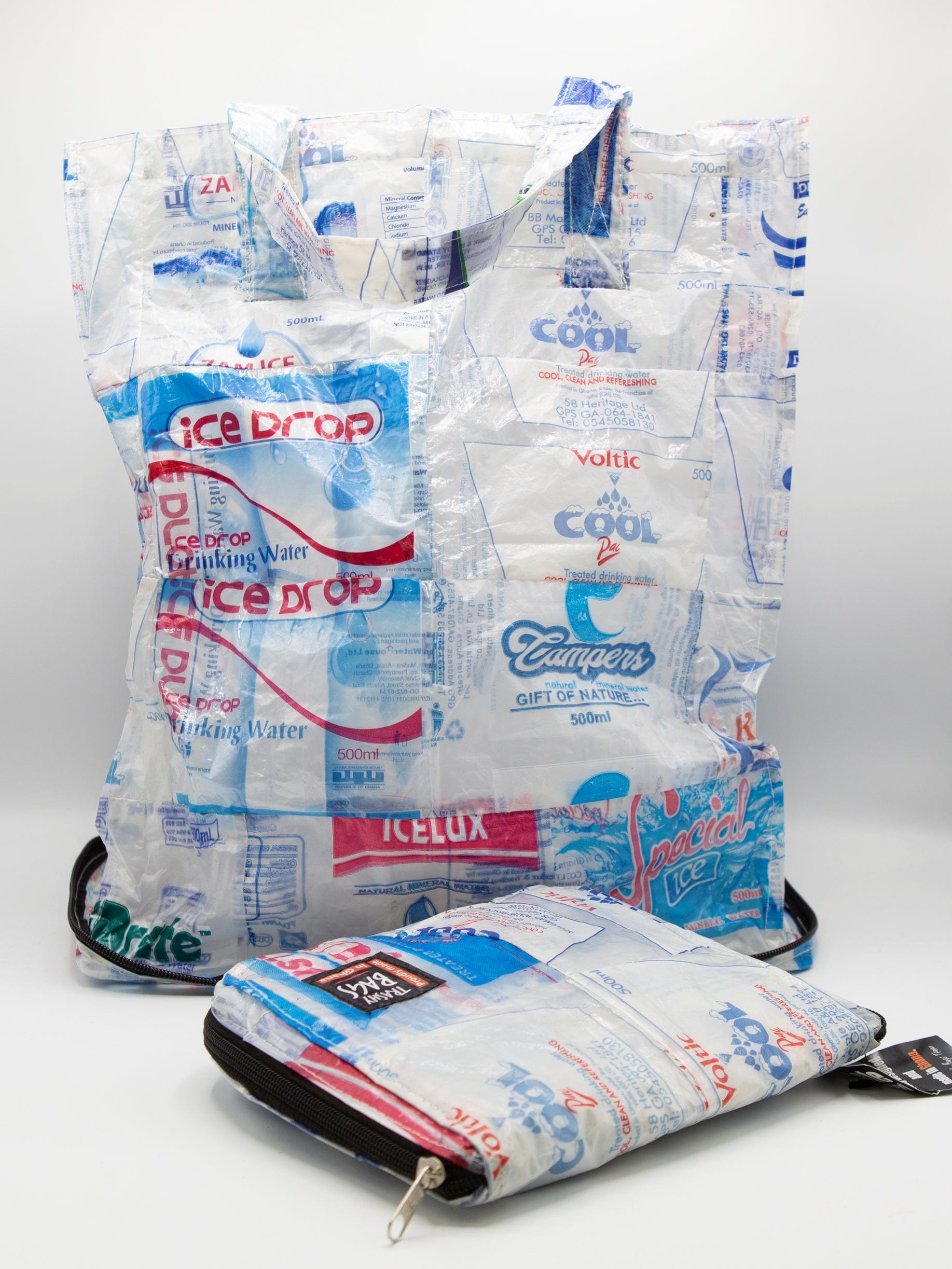 Sachet plastique 50% recyclé zip double poche ecologique et  eco-res^ponsable